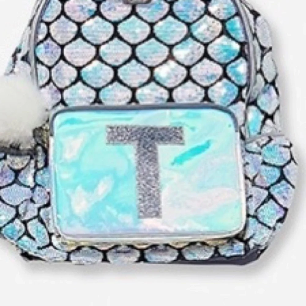 Justice Flip Sequins Mermaid Backpack initial T